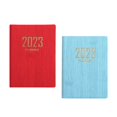 thumbnail image 1 of 2Pcs PU Cover A7 Notebook Planner Journal Notebook Writing Pads Notepads Blue and Red, 1 of 10