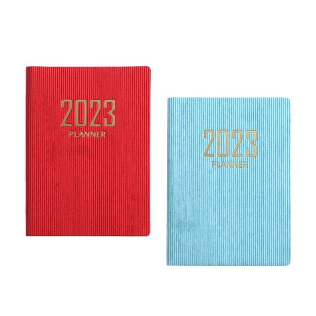 2 piezas portátil A7 cuaderno mensual 2023 diario libretas kusrkot Planificador de cuaderno