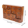 thumbnail image 2 of TFCFL Wood Apothecary Medicine Cabinet 16 Drawers Label Holder Organizer Card Catalog, 2 of 13