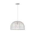 thumbnail image 2 of Trade Winds Lighting 1-Light Pendant Light In White Rattan With A White Socket, 2 of 6
