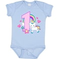thumbnail image 3 of Inktastic I Am 1 Year Old with Unicorn and Hearts Girls Baby Bodysuit, 3 of 5