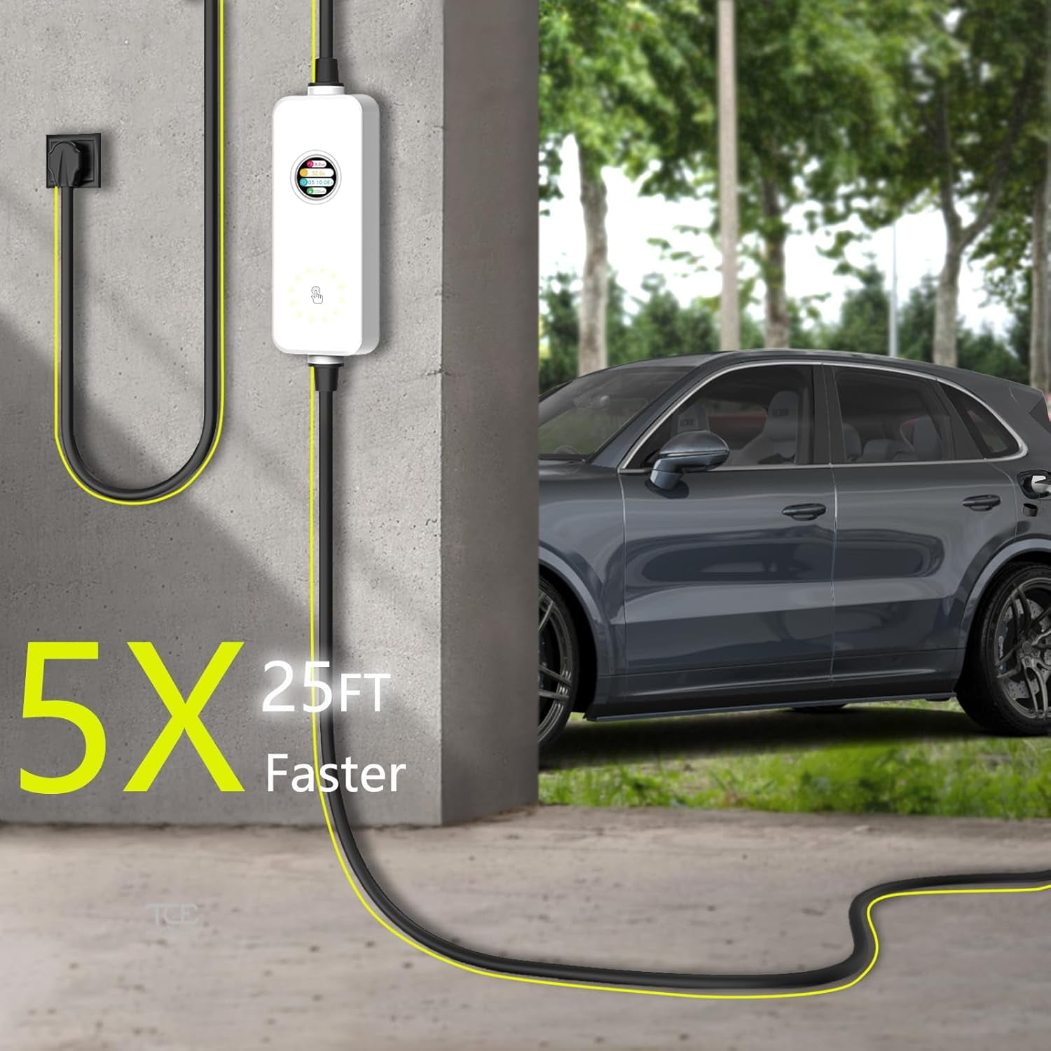 Level 2 EV Charger-ETL Certified, Home Charging Station, 40A 240V Nema 14-50 Plug 25FT, Portable Car Charger for SAE J1772 Cars
