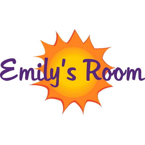 Sun Sunshine Sunset Scenery Customized Name Wall Decal Custom Vinyl Wall Art Personalized Name Baby Girls