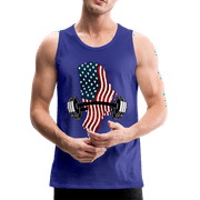 American Flag Dumbbells - Men’s Premium Top Tank