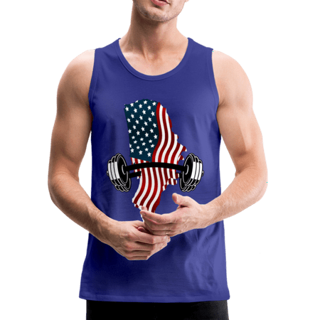 American Flag Dumbbells - Men’s Premium Top Tank