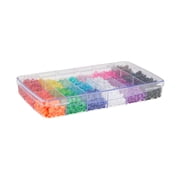 Large Rainbow Pony Bead Box By Creatology - Plastic Beads for Making Jewelry - Charms - Key Chains - Friendship Bracelets - and Arts & Crafts - 1 Pack