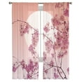 thumbnail image 4 of Japanese Sakura Cherry Blossoms Tulle Window Curtain for Living Room Modern Sheer Curtain for Bedroom Kitchen Drapes Custom, 4 of 7
