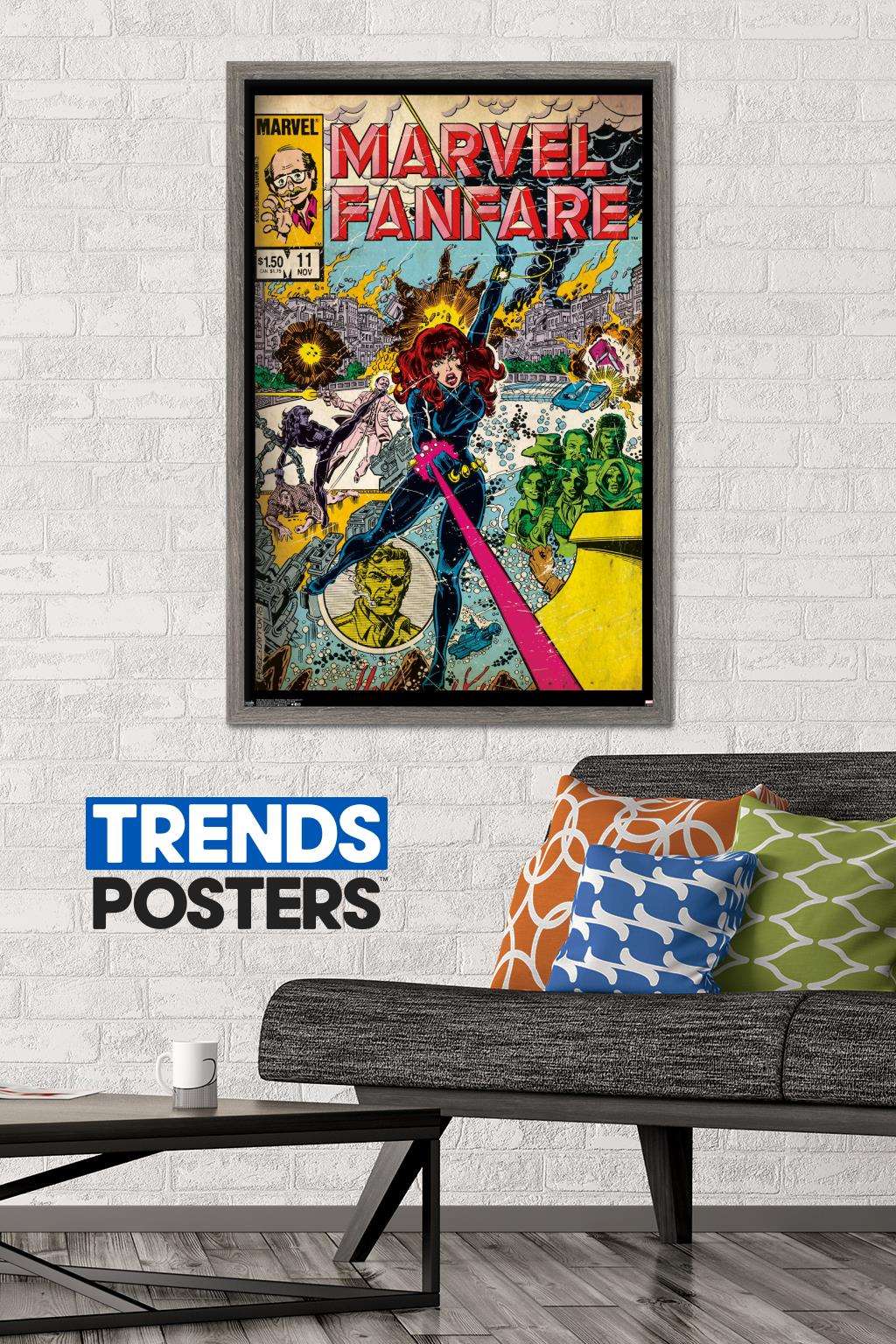Marvel Comics - Black Widow - Marvel Fanfare #11 Wall Poster, 22.375" x 34", Framed