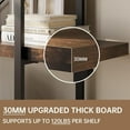 thumbnail image 6 of Selooye Bookshelf, 6 Tier Book Shelf 80Inch Tall Bookcase, Industrial Large Bookshelves Rustic Book Case with Open Metal Frame for Office, Bedroom, Farmhouse, Living Room, 6 of 8