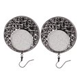 thumbnail image 4 of Pendientes geométricos Qarigey aretes círculo hueco mujer Negro, 4 of 6