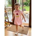 thumbnail image 3 of BemeyourBBs Toddler Baby Girl Back to School Dress Outfit Little Girl Pre Kindergarten Dress Outfit Apple Book Pencil Embroidered Short Sleeve Doll Collar A-line Dress Spring Summer Fall Clothes, 3 of 9