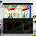 thumbnail image 3 of Art Modern Cyan Marble Aquarium Background, Art Abstract Cyan Mirror Marble Fish Tank Background, Colored Marble Glass Crawling Terrarium Background with 8 EVA Double-Sided Tape, 48X20IN, 3 of 5