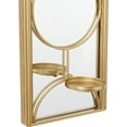 thumbnail image 4 of Metal Geometric Pillar Wall Sconce with Mirror Backing, 8" x 5" x 18", Gold, 4 of 8