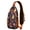 Colorful Paisle, variant on Exotic Paisley Artwork Sling Bag – Vintage Bohemian Floral Crossbody Backpack, Lightweight Travel Daypack with Adjustable Strap & Multi-Pocket Design