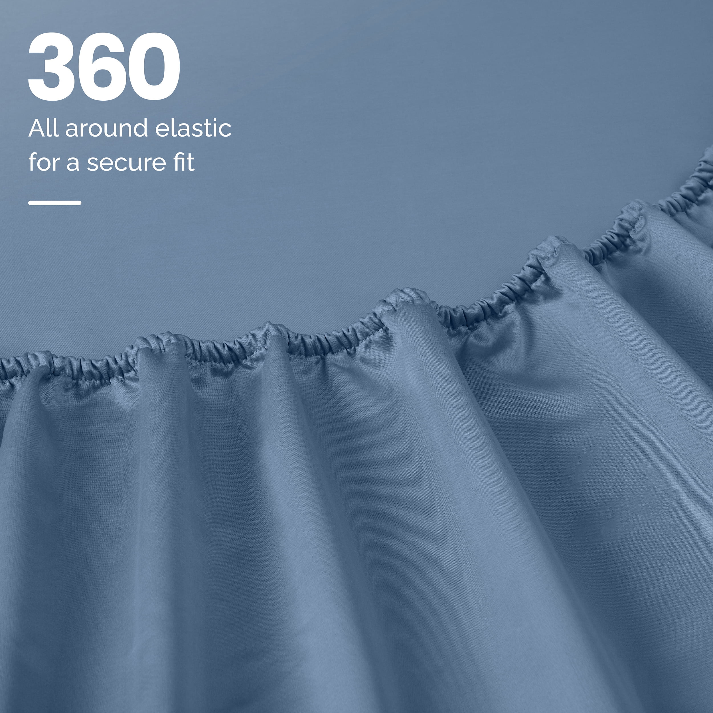 Superior 1000 Thread Count Egyptian Cotton Sheet Set, Deep Pocket Bed Sheets, King, Medium Blue