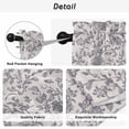 thumbnail image 5 of Haze Blue Leaf Kitchen Curtains, Retro Farmhouse Plant Floral Branch Light Filtering Window Curtain Panels, 2Pcs Rod Pocket Window Treatments Set for Living Room Bathroom Bedroom 52x72 Inches, 5 of 9