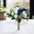 thumbnail image 6 of S SERENABLE Wedding Bouquet Artificial Flowers Creative Bridal Bouquet Bride Holding Bouquet for Decor Weddings Centerpieces Blue, 6 of 8