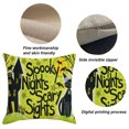 thumbnail image 3 of Juego de 4 fundas de almohada de lino de 18.0 x 18.0 in, diseño vintage de calabazas de Halloween, decoración del hogar, fundas de cojín cuadradas para sofá cama, 3 of 5
