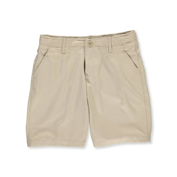 French Toast Boys' Flat Front Stretch Performance Shorts Color: khaki Size: 10 husky