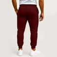 thumbnail image 4 of Mens Heavyweight Baggy Joggers Fleece Drawstring Waist, Big and Tall Sweatpants with Pockets for Workout​ Wine 3XL, 4 of 4