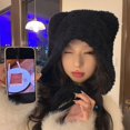 thumbnail image 4 of vnanda Women Winter Hat Winter Hat for Women Knitted Soft Thick Ear Solid Color Elastic Cartoon Ear Decor Warm Heat Retention Unisex Couple Knit, 4 of 8