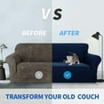 thumbnail image 4 of YEMYHOM 1 Piece High Stretch Sofa Slipcovers Non Slip Couch Cover (Sofa, Navy Blue), 4 of 7