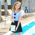 thumbnail image 3 of Hienoo Big Girl One-Piece Swimsuit Swim Dress with Bulit-In Shorts Bathing Suit Swimwear, 3 of 8