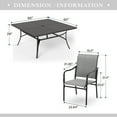 thumbnail image 7 of Sophia & William 9Pcs Patio Dining Set Outdoor 60" Square Table & Textilene Chairs Furniture Set, 7 of 7
