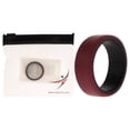 thumbnail image 1 of Anillo de boda de silicona de 2 capas biselado de 8 mm - Burdeos de ROQ para hombres - Anillo de 8 mm, 1 of 1