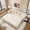 Beige + Velvet + 3 Seat, variant on 3-in-1 King Size Chesterfield Sofa Bed - 89"W Pull-Out Convertible Sleeper, 3-Seater Velvet Tufted Sofa with Chaise Lounge & Movable Ottoman