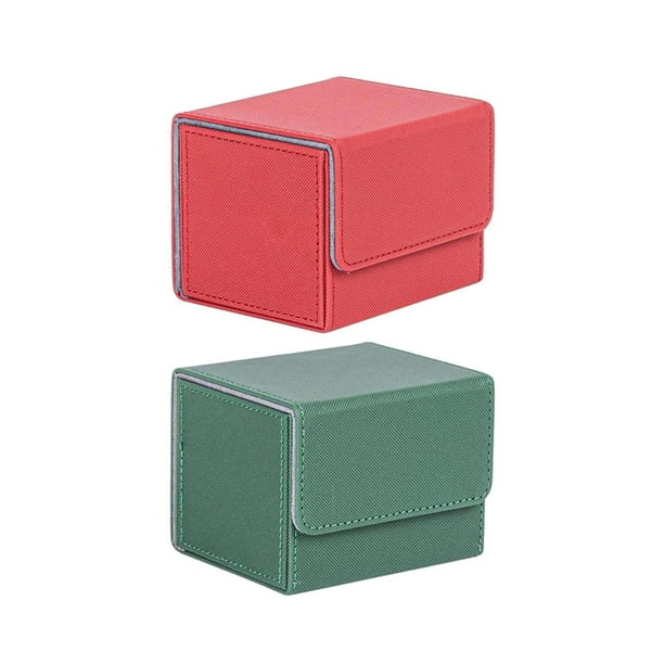 Contenedor de baraja de cartas Zulema 2 uds Estuche de baraja de cartas Rojo y verde