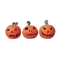 thumbnail image 2 of Suncoda Halloween Decorations, 3PCS Cute Halloween Pumpkin Head Candle Holder Festival Desktop Decoration Party Vibes Decoration for Home Party Holiday(Free Plush Spider), 2 of 7
