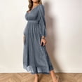 thumbnail image 4 of EGNMCR Robes de Soirée pour Femmes, Robes Formelles pour Femmes, Robes de Cocktail pour Femmes à Manches Longues Robe à Col en V Mode pour Femmes à Manches Longues Col en V Robe de Cocktail de Fête en Maille Unie avec Effet Bronzé Robe pour Femmes, 4 of 7