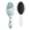 White-56, variant on Bright Colorful Hair Brush, Floral Print Detangling Brush with Vintage Wildflower and Butterfly Design
