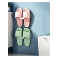 thumbnail image 5 of 1 Pack Wall Mounted Shoe Rack,Hanging Shoe Organizer Shelf with Sticky Hanging Mounts,Door Shoe Hangers with Hooks for Slippers Storage,Shoe Holder,Wall Shoe Rack,Wall Mounted Shoe Storage,White, 5 of 7