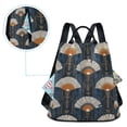 thumbnail image 5 of FORMRS Women's Travel Backpack Purse Anti-Theft Hidden Pockets Casual Shoulder Bag, Orange Elegant Geometric, 5 of 7
