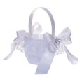 thumbnail image 4 of de , símbolo de amor, contenedor de dulces , cinta de encaje Suministros , Blanco Macarena Cesta floral de boda, 4 of 6