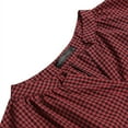 thumbnail image 2 of ZANZEA Women Summer V-Neck Short Sleeve Side Split Plaid Shirt Dresses, 2 of 10