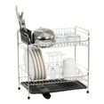 thumbnail image 4 of IRIS 2-tier Medium-sized Dish Rack with Drain Spout, Dish Rack and Drainer, Black, 4 of 10