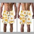 thumbnail image 3 of luoweisi Men's Beach Shorts Quick Dry Swim Trunks with Mesh Lining Daisy 2XL, 3 of 5