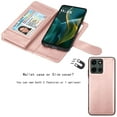 thumbnail image 6 of For Motorola Moto G 5G 2025 Wallet Case with Credit Card Holder for Women Men, Flip PU Leather Wallet Phone Case for Moto G 5G 2025, Tekcoo Detachable Magnetic Kickstand Cover with Wrist Strap, Pink, 6 of 9
