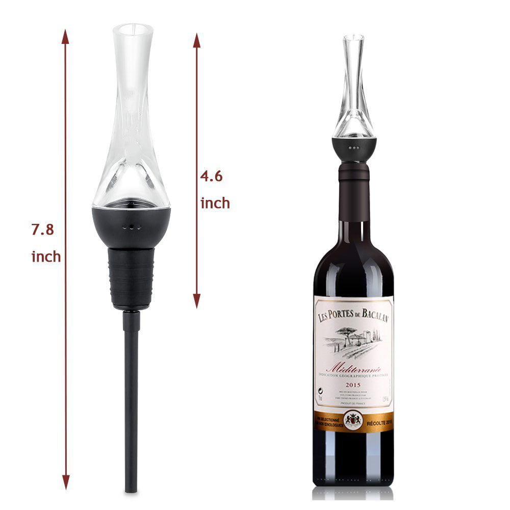 1X  Wine Aerator Pour Spout Acrylic Decanter Pourer Aerating Bottle Stopper JD 