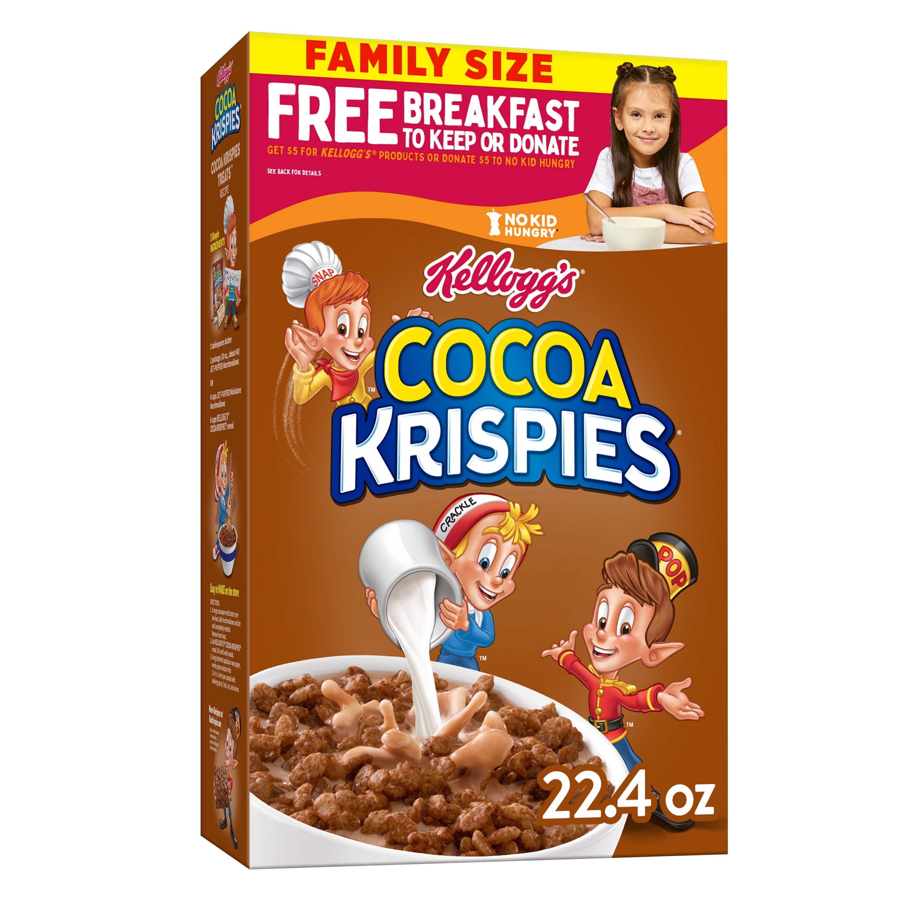 Kelloggs Cocoa Krispies Breakfast Cereal, Kids Snacks, Original, 22.4 Oz, pic