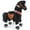 Black, variant on PonyCycle Ride on Horse Toy Kids Ride on Toys Horse with Wheels for Kids Age 3-4 Chocolate Brown U321