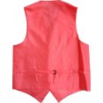 thumbnail image 3 of Men's Solid Color Adjustable Dress Vest & Neck Tie Set for Suit or Tuxedo (Coral, XL), 3 of 3