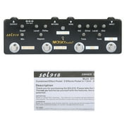 MOSKY Audio SOL918 Multi-Effect Pedal - 5-in-1 Combined Guitar Pedal with True Bypass - Features Reverb, Delay, FX Loop, Overdrive, Distortion - Suitable for Guitar, Bass, Electro-ac