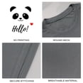 thumbnail image 4 of Coolnut Men's T Shirt Odor Protection Short, Cute Panda Mens Short Sleeve Tees, Grey Crew-Neck Casual Tee Shirts, 2XL, 4 of 6