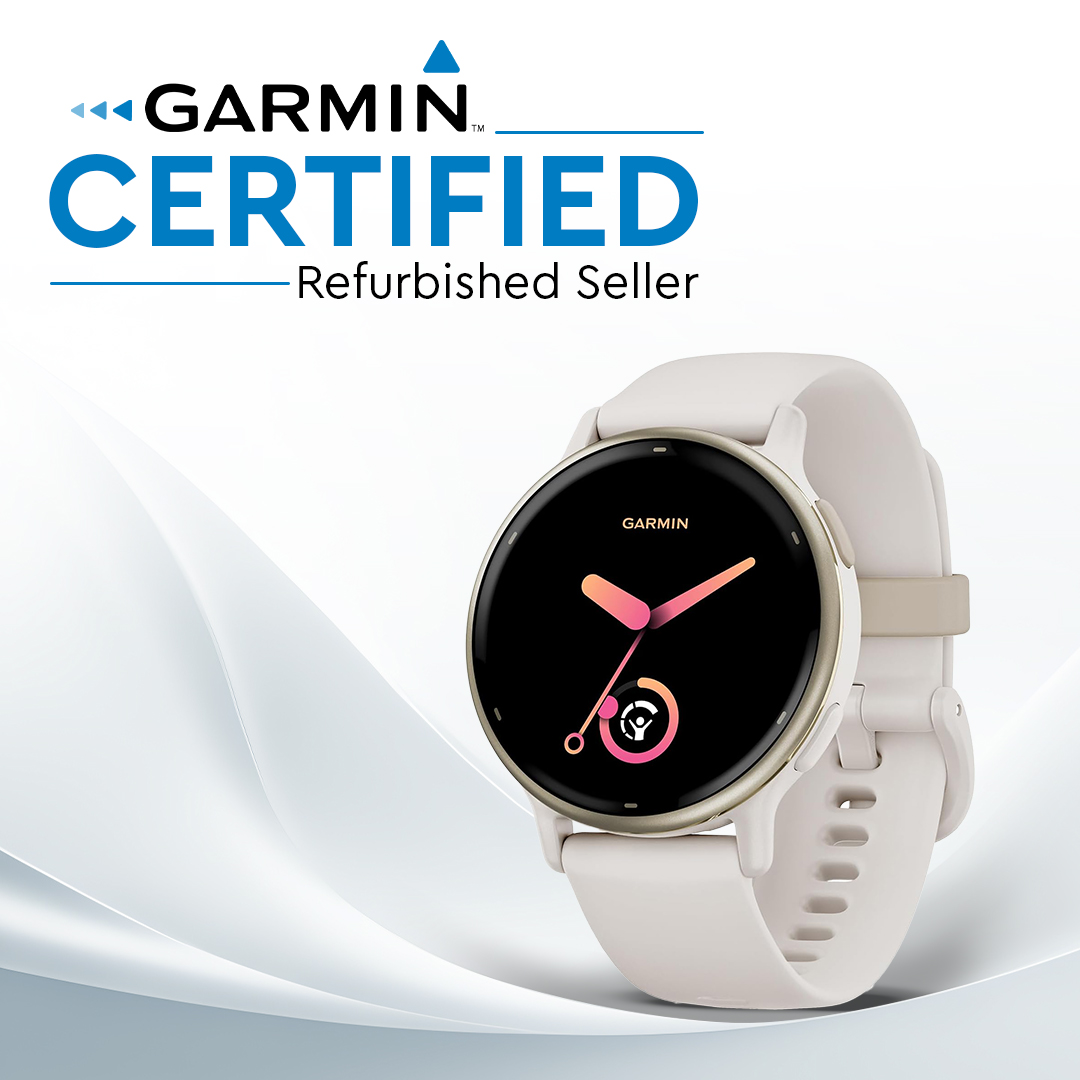 Restored Garmin vívoactive 5 GPS Smartwatch, Ivory, Health & Fitness Tracker with AMOLED Display, Body Battery, Sleep Coaching & 11-Day Battery Life (Refurbished)