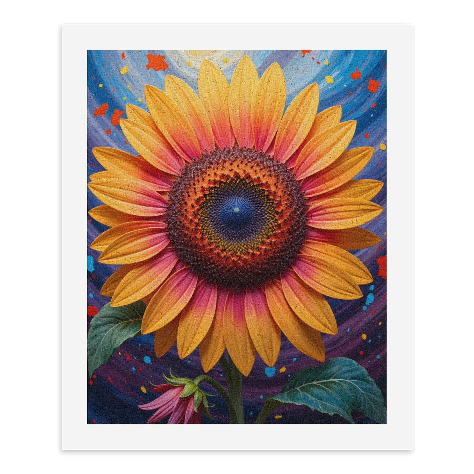 Paint By Numbers Kit for Adults Beginner - Sunflower Vivid Abstract Art Colors DIY Canvas Painting Kits for Adults, Frameless Paint By Number for Adults for Home Wall Decor 16x20 Inch