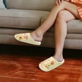 thumbnail image 3 of POLERO Cartoon Axolotl Sunflower Print Slippers for Women Memory Foam House Bedroom Soft Closed Toe Indoor Slippers Trendy Gift for Womens Anti-Skid Sole, Size 12-13, 3 of 7